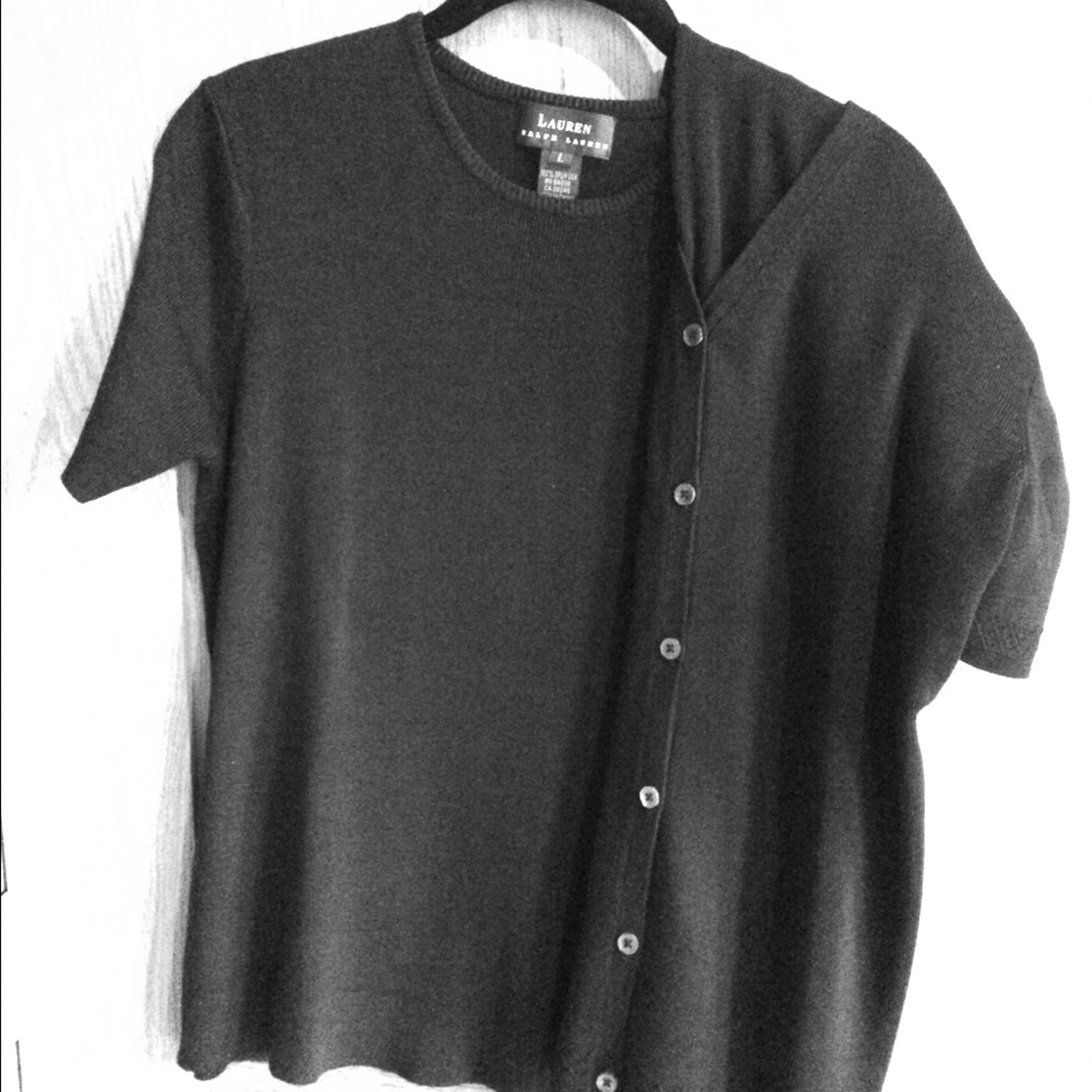 Ralph Lauren 100% silk sweater twinset